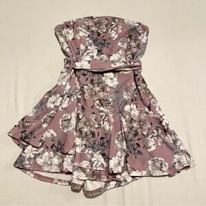 Trac Seduction Women's Strapless Floral Romper Size Large